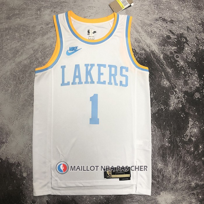 Maillot Los Angeles Lakers D'angelo Russell NO 1 Classic 2022-23 Blanc